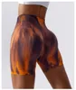 Yoga Outfit 2023 Summer Femmes Tie Dye Shorts sans couture Taille haute Pêche Hip Fitness Cyclisme Gym Push Up Sports serrés 231005