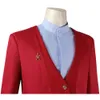 Red Snow Cosplay Costume Songbirds and Snakes Snow Fancy Dress Outfit Man Red Costumes