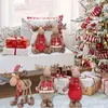 Decoraciones navideñas Navidad muñeca estirable decoración ciervo alce muñeca tela retráctil postura sentada ciervo muñeca regalos Navidad Natal 231005