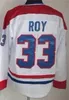 Man Vintage Hockey 33 Patrick Roy Jersey CCM 77 Pierre Turgeon 79 Andrei Markov 93 Stanley Cup 29 Ken Dryden 5 Bernie Geoffrion 9 Maurice Richard Retro Classic sydd på