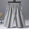 Mäns shorts 95% Cotton Oversize 6xl 7xl 8xl Högkvalitativ strand för 2023 Summer Casual Classic Brand Male Black Pants Troblem