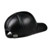 Ball Caps Arrival Men Genuine Sheepskin Baseball Cap Brand Casual Real Leather Snapback Male Father's Hats Adjustable