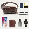 Waist Bags WESTAL Genuine Leather Waist Packs Men Waist Bags Fanny Pack Belt Bag Phone Bags Travel Waist Pack Male Small Waist Bag Leather 231006