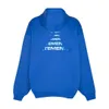 Maglione firmato etemen New High Street Graffiti Letter Print Pullover Maglione con cappuccio legato Felpa basic unisex