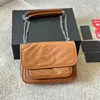 7A sac à chaîne sac à bandoulière de luxe design sac à main en cuir de vachette sac de messager 22cm