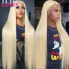 Synthetic Wigs Luvin 30 40 Inch 13x4 Straight 613 Blonde Human Hair 250% Transparent Remy Brazilian 13x6 Color Lace Frontal Wig For Women 231006