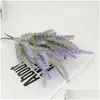 Decorative Flowers Wreaths 4 Bushes Flower Arrangements Lavender Stems Sprays Make Gorgeous And Fl Bridal Bouquets Garland For Chandel Dhb6M