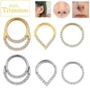 Nose Rings Studs F136 Piercing Jewelry Set Septum Percing Nose Rings Zircon Hoop Earrings For Women Cartilage Helix Daith Tragus Clicker 231005