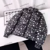 xinxinbuy Cappotto da uomo di design Piumino Dots Letter stampa tessuto manica lunga donna bianco Nero marrone M-3XL