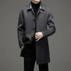 Misturas de lã masculina 2023 chegada inverno dupla face casaco de lã masculino engrossar trench coat masculino inteligente casual jaquetas de lã tamanho completo m4xl 231005