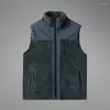 Coletes masculinos outono inverno cordeiro velo cardigan moda colete juventude solto casual versátil macio confortável engrossado casaco quente masculino