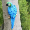 Trädgårdsdekorationer gåva utomhus inomhus dekoration träd prydnad livlig papegoja staty djur skulptur fågel figurer vägg monterad