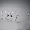 النظارات الشمسية إطارات النظارات اليابانية المصنوعة يدويًا نظارات الضوء الفائقة إطار الرجال عتيقة مستطيل نظارات بصرية نساء غافاس الأزرق 231005