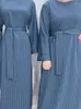 Ethnische Kleidung muslimische Frau Kleid lose lässig Hijabi Robe islamische Dubai türkische bescheidene Oufits Ramadan Eid Kaftan Jelaba Herbst Frühling