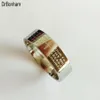 Silver english bible ring 8mm 316 Titanium Steel white gold color cross Letter prayer bible wedding band ring men women323h