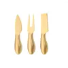 Conjuntos de louça de grau de queijo faca conjunto de ferramentas de aço inoxidável para pizza acessórios de cozinha preto 3-6pcs
