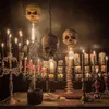 Tafellampen Horror Standbeeld Halloween Schedel Skelet Lamp Nieuwe Tafellamp Creatieve Party Ornament Prop Thuis Slaapkamer Decoratie Enge Prop YQ231006