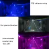 LED 3 teste 2 bracci teste mobili a ruota calda lampada rotante controllo vocale auto-camminamento KTV per uso domestico camere luce laser tinta vendite calde