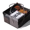 Present Wrap Clear Acrylic Box med lock Bröllopsbehållare förvaringshandtag för födelsedagsfest Favor Valentine Packaging
