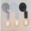 Loft americano vintage lâmpadas de parede industrial iluminação interior lâmpadas cabeceira luzes parede para decoração casa e27 preto branco color330v