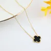 6 Style Brand Pendant Flower Necklace 4/Four Leaf Clover Choker Elegant Fortunate Clover Necklaces for Woman Jewelry Gift High Quality no box