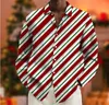 Camicie casual da uomo Camicia a maniche lunghe con risvolto Albero di Natale Stampato in 3D Top Abbigliamento per le vacanze per feste Design alla moda e morbido