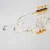 SICAK SAT STRADIVARIUS BB Trompet TR600 Gümüş Kaplama Müzik Enstrümanı Yeni Trompet Ağızlık Profesyonel Sınıf