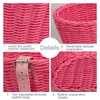 Panniers Bags Child Bike Basket Hand Knitting Bicycle Basket Front Deco Kids Bike Tassel Tape G99D 231005