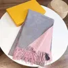 Autumn Winter Women Silk Scarf Fashion Lady Beautiful 4 Season Shawl Scarf Lattice Letter Scarves Storlek 180x65cm Hela 249s