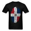 Herr t-shirts sommar t-shirt män dominikanska republiken flagga fingeravtryck t-shirt unika herrkläder vintage topps oberoende d336v