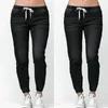 Damesjeans Casual joggerbroek Elastisch Sexy mager potlood voor damesleggings Hoge taille Denim trekkoord 231005