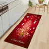 Tapis Tapis de cuisine de noël rectangulaire, paillasson d'entrée, chambre à coucher, décoration de sol de maison, salon, couloir, salle de bain, antidérapant, 231006