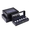 Boîtes de montres 6/10/12/20 Girds Box 2023 Étui en cuir PU Support de rangement Organisateur Affichage