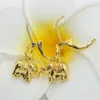 Baumelnde Ohrringe Factory Outlet Luxus Ethnischer Stil Charms Goldfarben 8 11 mm Elefant Tropfen Party Geschenke Schöner Schmuck B2664