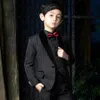 Men's Suits & Blazers 2021 High Quality Black Pinstripe Little Boy Formal Groom Wear 3 Pieces Set For Wedding Dinner Party Ch280b