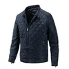 Mens Flight Bomber Diamond Quilted Jacket Lightweight Varsity Jackets Winter Warm Padded Coats Outwear Plus Size285c