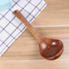 Spoons Wooden Scoop Condiment Spoon Wood Salt Ladle With Handle For Soup Tea Jars Honey Coffee Candy Kitchen Utensils 28cm