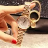 Montres-bracelets Montre de luxe pour femme, pleine de cristaux, montres à quartz, étanche, ceinture en acier fin, ensemble de diamants Ruby 272d