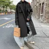 Men s Trench Coats Men Design Pockets Solid Double Breasted Oversize Leisure Teens Long Sashes Stylish Outwear Hombre Korean Style BF 231005