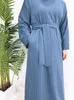Ethnische Kleidung muslimische Frau Kleid lose lässig Hijabi Robe islamische Dubai türkische bescheidene Oufits Ramadan Eid Kaftan Jelaba Herbst Frühling