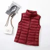 Femmes vers le bas Parkas violet femmes Ultra léger gilet femme coupe-vent léger chaud gilet sans manches blanc canard manteau 231006