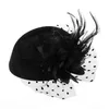 Hårklämmor Barrettes Fascinator Hattar Bodband Womens Feather Flower Brides Accessories Wedding30y