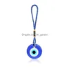Pendant Necklaces Evil Eye Necklace For Women Turkish Blue Keyring Bracelet Rings Handmade Glasses Charms Greek Mati Hamsa N Dhgarden Dh9Dl