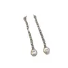 Серьги Miumius Дизайнерские роскошные модные женские длинные серьги с жемчугом и бриллиантами, родиевые серьги 2021, модные латунные серьги женские, серебро 925 пробы