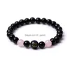 Charm Bracelets 10Mm 12 Constellation Zodiac Sign Birthday Bead Bracelet 8Mm Black Stone Budhha Friendship Jewelry Women Men Dhgarden Dhkvo