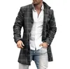 Misto lana da uomo Abbigliamento uomo Europeo americano Autunno Inverno Uomo in lana con collo alla coreana Cappotto di lana casual tascabile di media lunghezza 231006