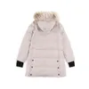 디자이너 캐나다 거위 미드 길이 버전 복 포어 다운 여성 재킷 파카 겨울 따뜻한 코트 바람 방향 스트리트웨어 C5708 Winter01