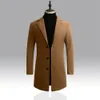 Heren Trenchcoats Koreaanse stijl Herenjas Revers Knop en Casual Overjas Jassen Warme Lange Uitloper Lente Windjack 231005