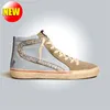 High top fashion star sneakers platform sole shoes all white women men casual shoe italy brands designer drity shoes