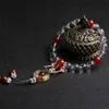 Beaded Strands Qing Dynasty Same Style Bracelet Of Queen Natural Clear Crystal 18 Eighteen Beads Prayer Bracelets Women's Ac2239